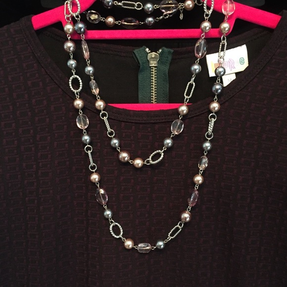 ⭐️ NWT LuLaRoe Amelia dress in rich, deep purple - Picture 2 of 6